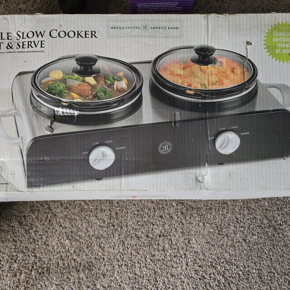 Dual Slow Cooker Buffet & Serve - Black